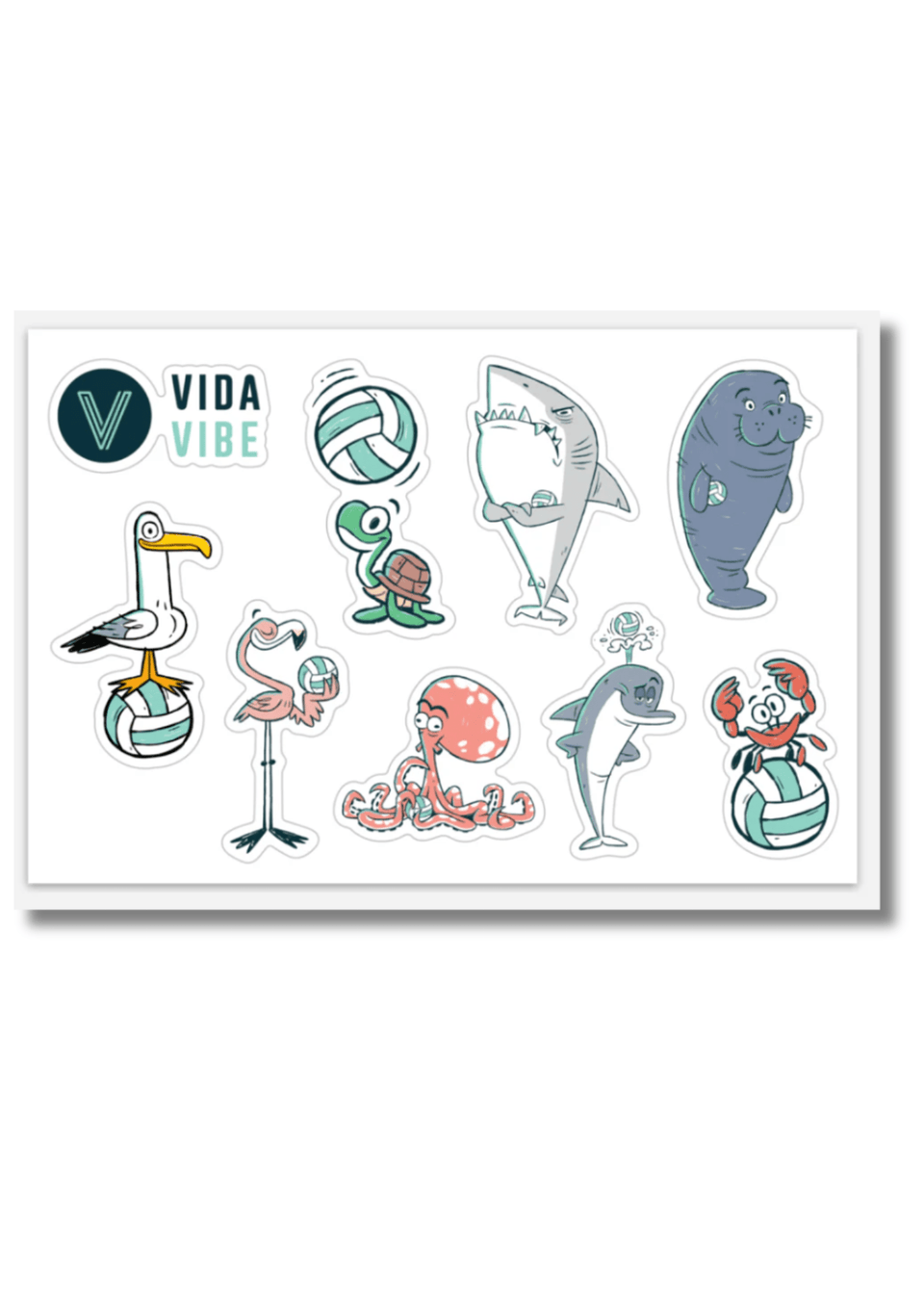 Big Kahuna Volleyball Sticker Sheet